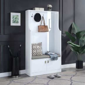 ACME AC01030 Buck II - Hall Tree - White High Gloss