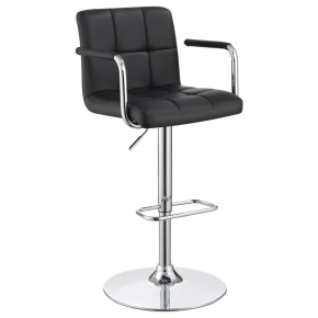 CoasterEveryday 121095 Palomar - Adjustable Height Bar Stool - Black And Chrome