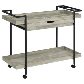 Coaster Fine Furniture 181005 Ventura - 1-Drawer Engineered Wood Bar Cart - Gray Driftwood
