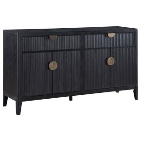 Coaster Fine Furniture 108235 Brookmead - 4 Door Sideboard Buffet Storage Cabinet - Black