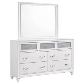 CoasterEveryday 205893M Barzini - 7-Drawer Dresser With Mirror - White