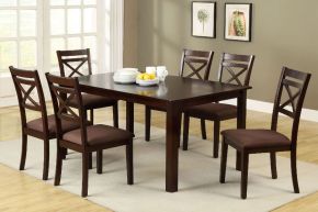 Furniture of America CM3400T-7PK Weston - 7 Piece Dining Table Set - Espresso