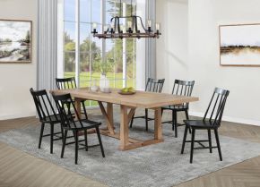 Coaster Fine Furniture 108541-S7B Middleton - 7 Piece Extension Leaf Dining Set - Brown And Black