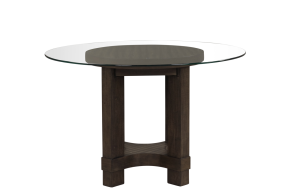 New Classic D4212-13T Cityscape - Glass Table Top - Dark Brown