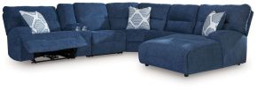 Signature Design by Ashley® 93607S1 Acklen Place - 6-Piece Power Reclining Sectional With Raf Power Reclining Back Chaise - Navy