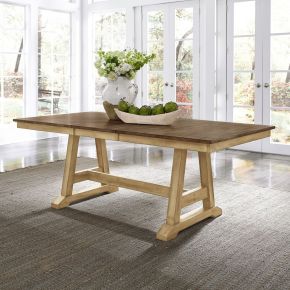 Liberty Furniture 62BR-CD-TRS Lindsey Farm - Trestle Table - Natural & Brown