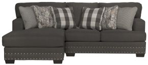 Jackson 5473/42/75 Crawford - 2 Piece Sofa Chaise With LSF Chaise With 6 Included Accent Pillows - Dark Gray
