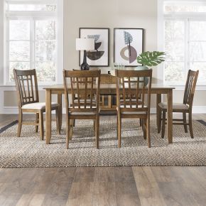 Liberty Furniture 227-CD-7RLS Santa Rosa - 7 Piece Rectangular Table Set - Light Brown