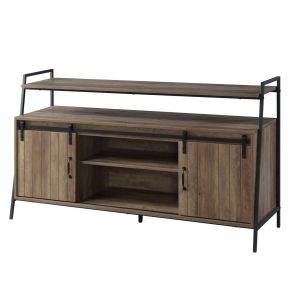 ACME LV00152 Rashawn - TV Stand - Rustic Oak & Black