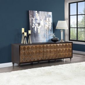 ACME AC02503 Diya - Console Cabinet - Forged Bronze & Espresso