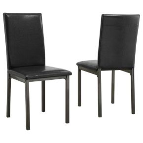 CoasterEveryday 100612 Garza - Upholstered Dining Side Chairs (Set of 2) - Black