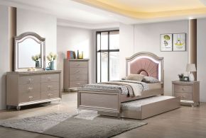 Furniture of America CM7901RG-T-BED Allie - Twin Bed - Rose Gold