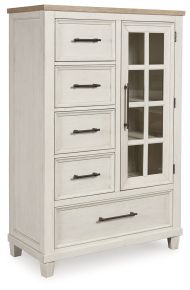 Benchcraft® B683-48 Shaybrock - Door Chest - Antique White / Brown