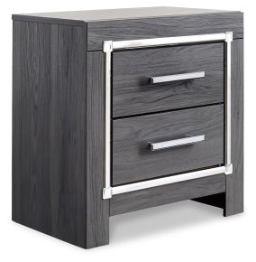 Signature Design by Ashley® B214-92 Lodanna - Two Drawer Night Stand - Gray