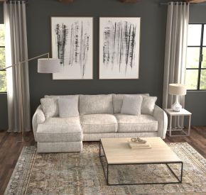 Jackson 2306/73/75-01 Jackson 2306/73/75-01 Bucktown - 2 Piece Sofa / LSF Chaise with Extra Thick Cuddler Seat Cushions - Parchment