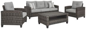 Ashley Furniture P334-081 Cloverbrooke - Gray - Sofa, Chairs, Table Set (Set of 4)