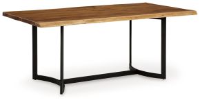 Signature Design by Ashley® D872-25 Fortmaine - Brown / Black - Rectangular Dining Room Table
