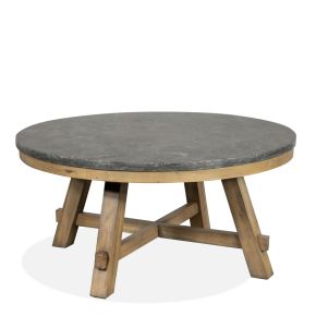Riverside Furniture 16501-16502 Weatherford - Round Cocktail Table - Reclaimed Natural Pine