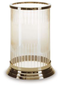 Signature Design by Ashley® A2000687 Aavinson - Amber / Gold Finish - Candle Holder - 10.5"