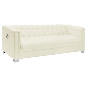 CoasterElevations 505391 Chaviano - Upholstered Track Arm Sofa - Pearl White