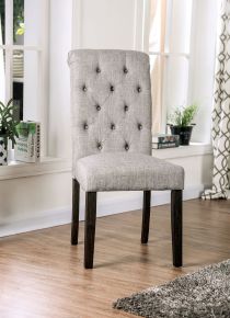 Furniture of America CM3735LG-SC-2PK Alfred - Side Chair (Set of 2) - Antique Black / Light Gray
