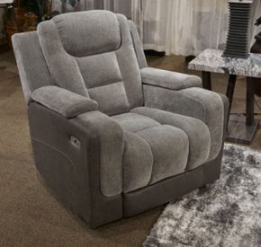 Ashley Furniture PC8350513 Ashley Furniture PC8350513 Mixed Motion - Power Recliner With Adjustable Headrest - Shadow