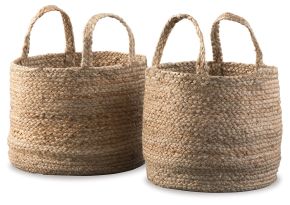 Signature Design by Ashley® A2000094 Brayton - Basket Set (Set of 2) - Natural
