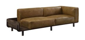 ACME 56500 Blanca - Sofa - Chestnut Top Grain Leather & Rustic Oak