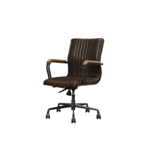 ACME 92028 Joslin - Executive Office Chair - Distress Chocolate Top Grain Leather