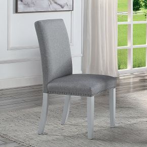 ACME DN01452 Lanton - Side Chair (Set of 2) - Gray Linen & Antique White