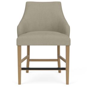 Riverside Furniture 92606 Mix-N-Match Chairs - Swoop Arm Upholstered Stool (Set of 2) - Gray