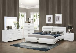CoasterEssence 300345KE-S5L Jeremaine - 5 Piece Eastern King Bedroom Set - White
