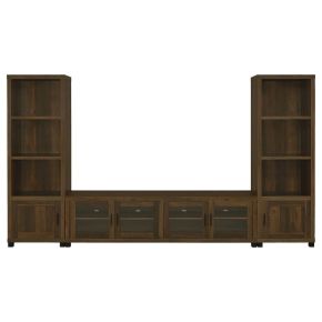 Coaster Fine Furniture 736293-SET Sachin - 3 Piece TV Entertainment Center - Dark Pine
