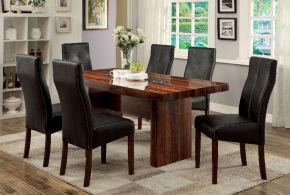 Furniture of America CM3824T-TABLE Bonneville - Dining Table - Brown Cherry / Black
