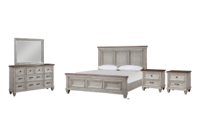 New Classic 00-2114-35N Mariana - 5/0 Queen 5 Piece Bedroom Set (Bed & Dresser & Mirror & 2 Nightstands) - Gray