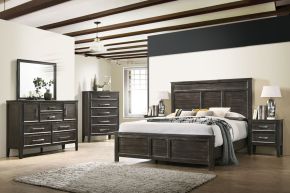 New Classic 00-677B-36N Andover - 5/0 Queen 6 Piece Bedroom Set (Bed & Dresser & Mirror & Chest & 2 Nightstands) - Nutmeg