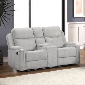 ACME LV04680 Galya - Motion Sofa - Light Gray Chenille