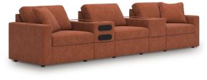 Signature Design by Ashley® 92102S64 Modmax - 5-Piece Sectional With Audio System And With Storage Console - Spice