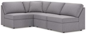 Ashley Furniture 92104S71 Ashley Furniture 92104S71 Modmax - 4-Piece Sectional With 3 Armless Chairs - Granite