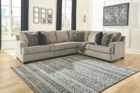 Signature Design by Ashley® 56103/55/46/49 Bovarian - Stone - Left Arm Facing Loveseat 3 Pc Sectional