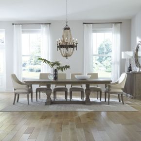 Liberty Furniture 944-CD-7TRS Westfield - 7 Piece Trestle Table Set - Light Brown