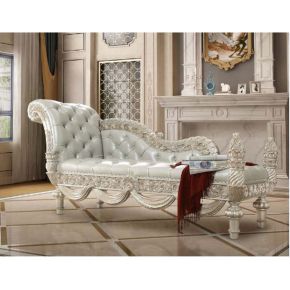 ACME BD01492 Sandoval - Bench - Beige Synthetic Leather & Champagne