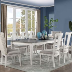 ACME DN02273 Katia - Dining Table With Leaf - Rustic Gray & Weathered White