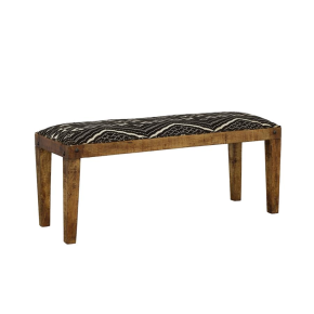 CoasterEssence 910177 Lamont - Fabric Upholstered Accent Bench - Black And Natural