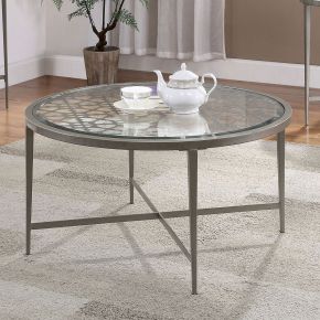 Furniture of America FOA4743C Freja - Coffee Table - Silver