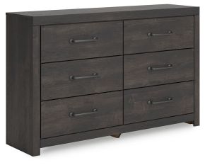 Signature Design by Ashley® PCB2108-31 Hollivern - Six Drawer Dresser - Dark Gray