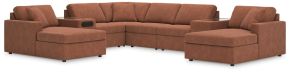 Ashley Furniture 92102S31 Ashley Furniture 92102S31 Modmax - 8-Piece Double Chaise Sectional With Audio And Storage Consoles - Spice