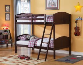 ACME 37010 Toshi - Twin Over Twin Bunk Bed - Espresso