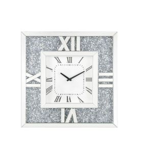 ACME 97727 Noralie - Wall Clock - Mirrored & Faux Diamonds - 24"