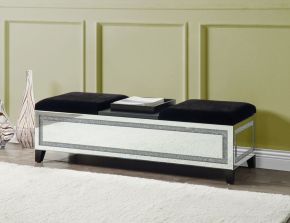 ACME AC00533 Noralie - Bench - Mirrored & Faux Diamonds - 16"